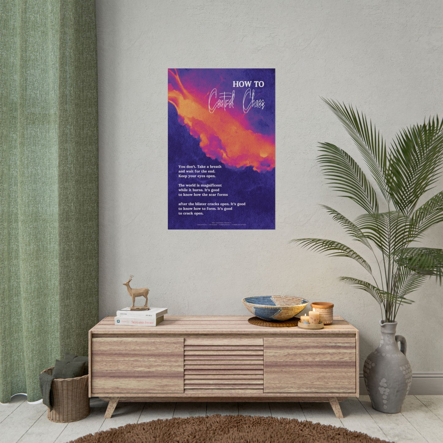 How to Control Chaos Poetry + Art Poster