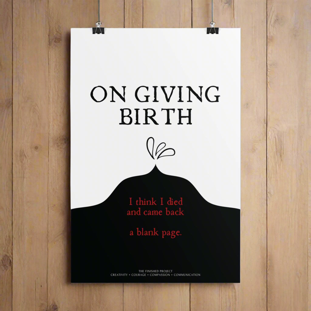 On Giving Birth Poetry + Art Poster