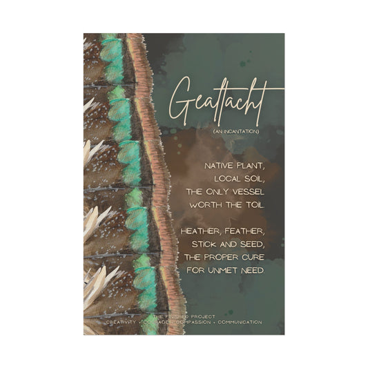 Gealtacht (an incantation) Poetry + Art Poster