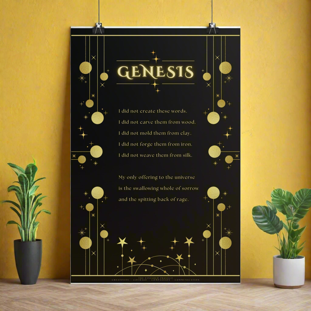 Genesis Poetry + Art Poster