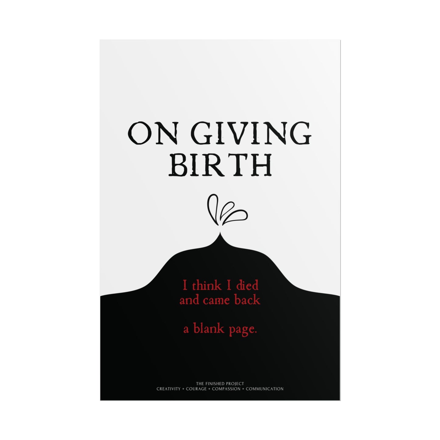 On Giving Birth Poetry + Art Poster