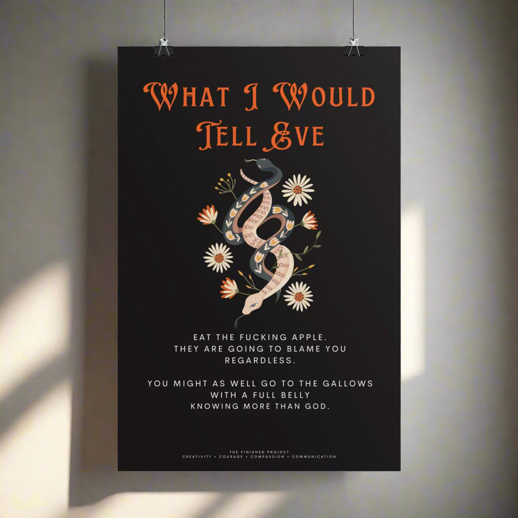 What I Would Tell Eve Poetry + Art Poster