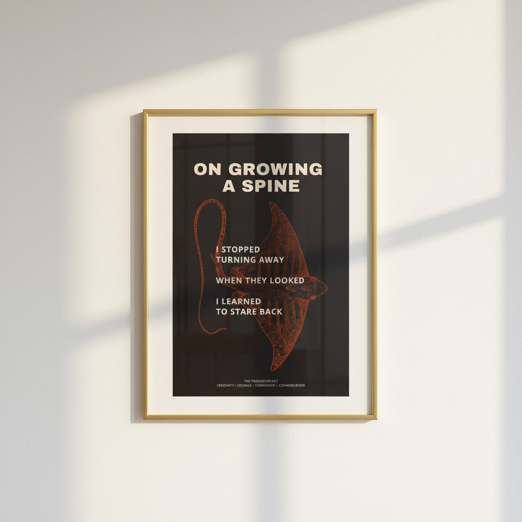 On Growing a Spine Poetry + Art Poster