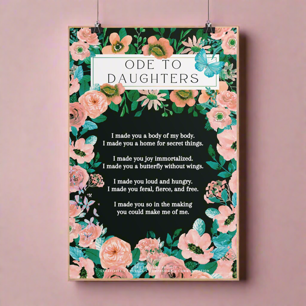Ode to Daughters Poetry + Art Poster