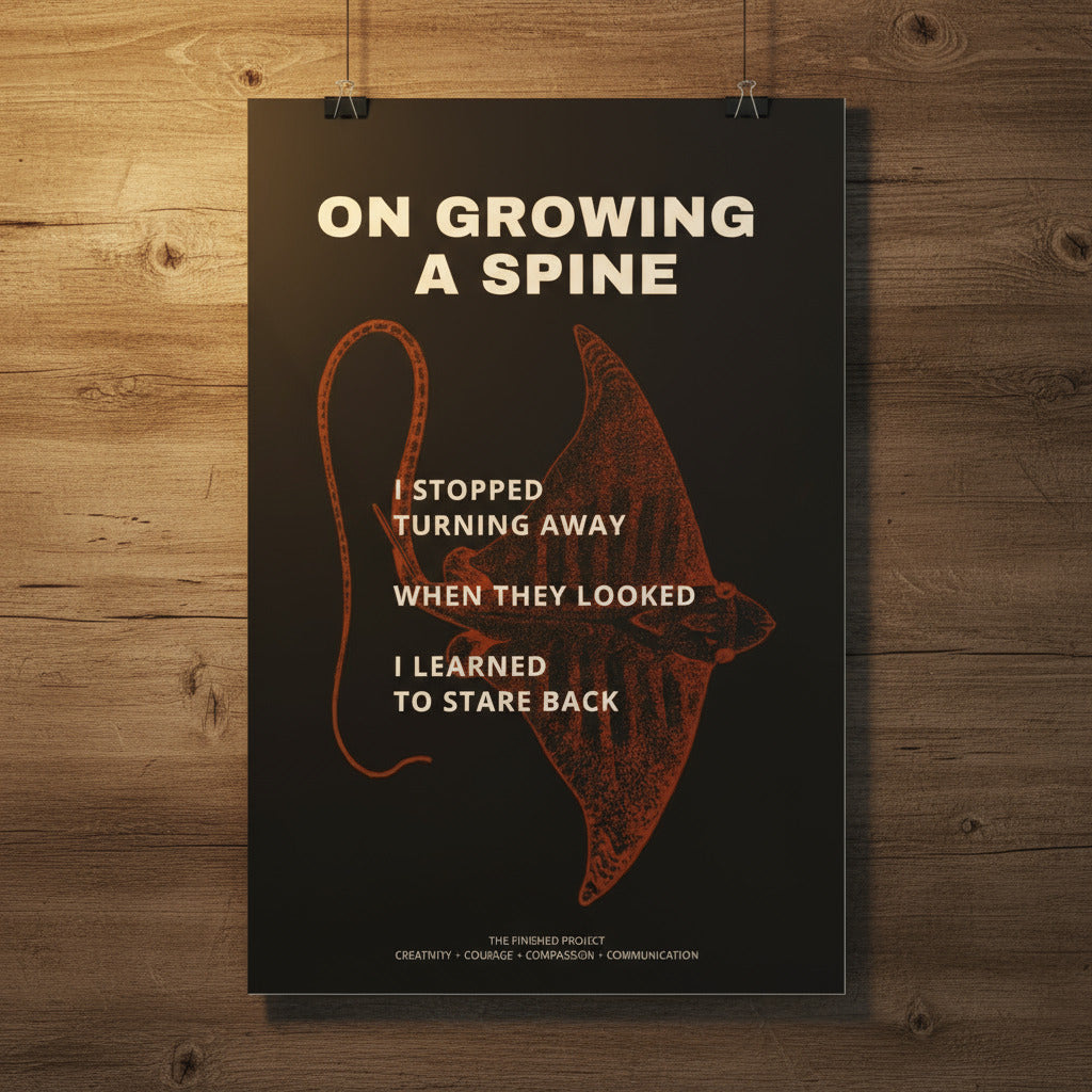 On Growing a Spine Poetry + Art Poster