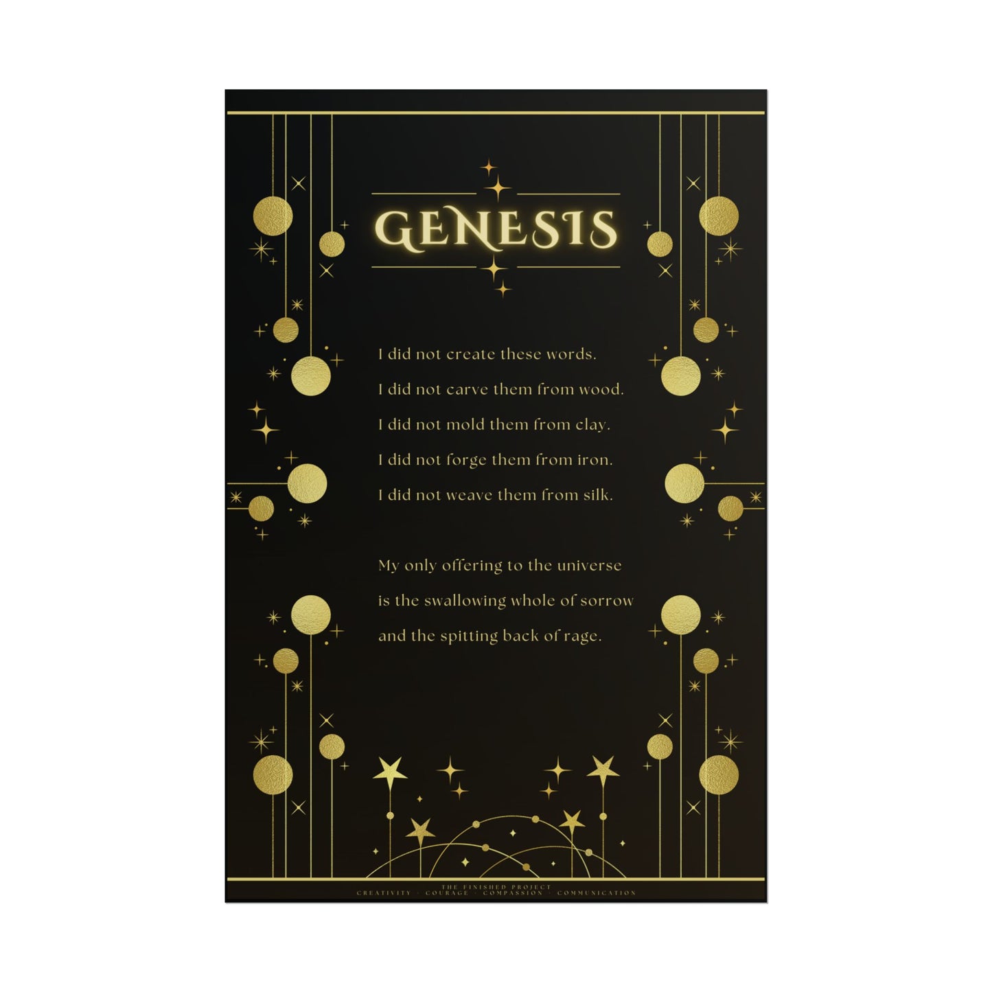 Genesis Poetry + Art Poster