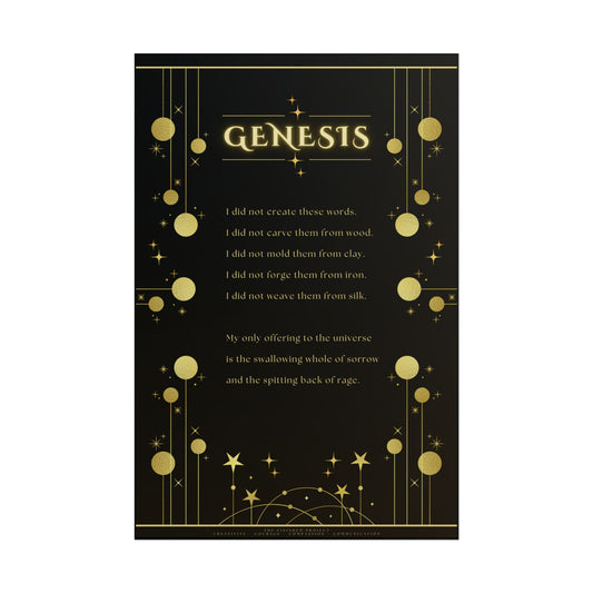 Genesis Poetry + Art Poster