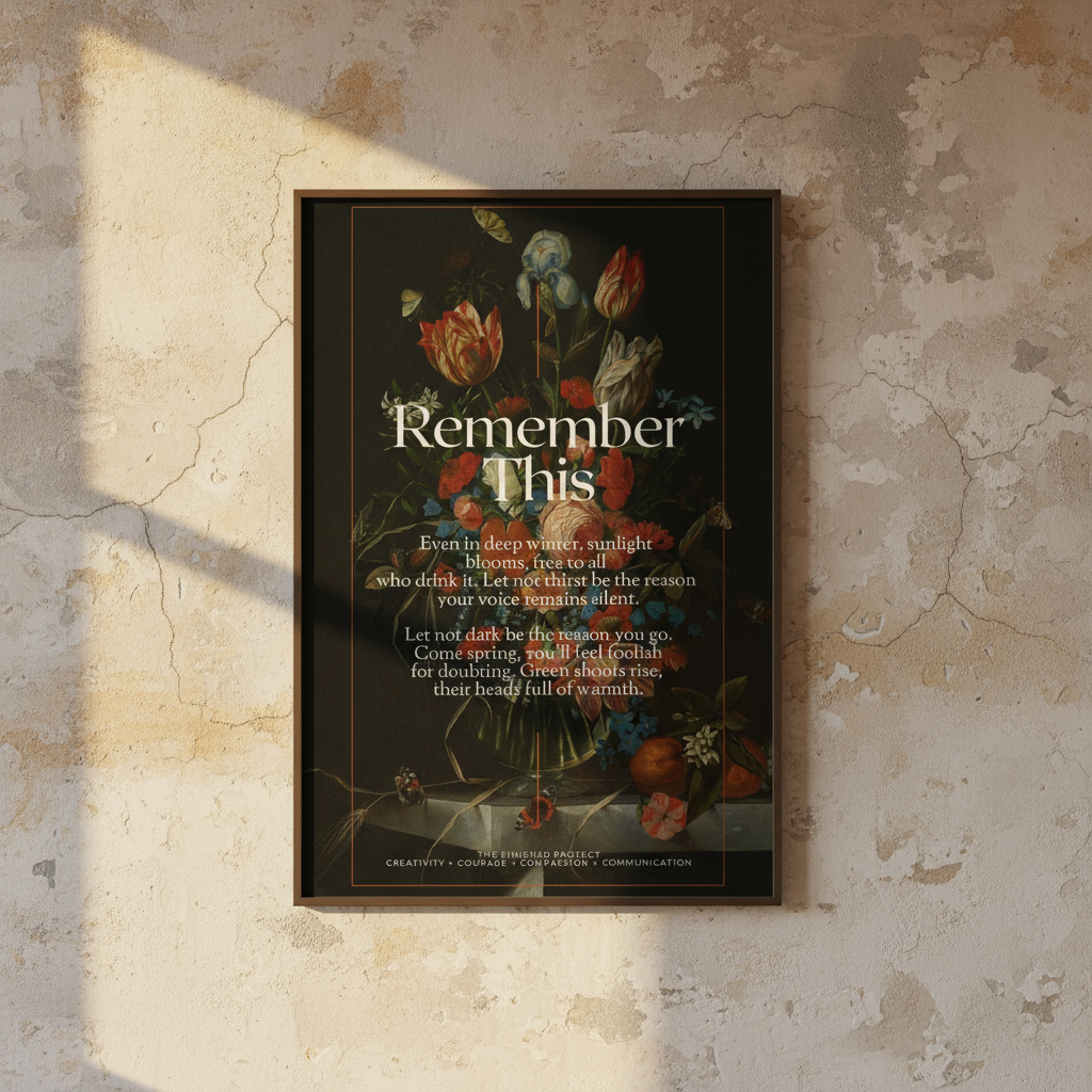 Remember This Poetry + Art Poster