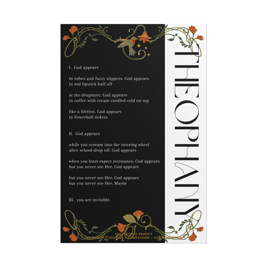 Theophany Poetry + Art Poster | The Finished Project