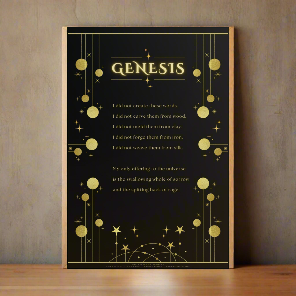 Genesis Poetry + Art Poster