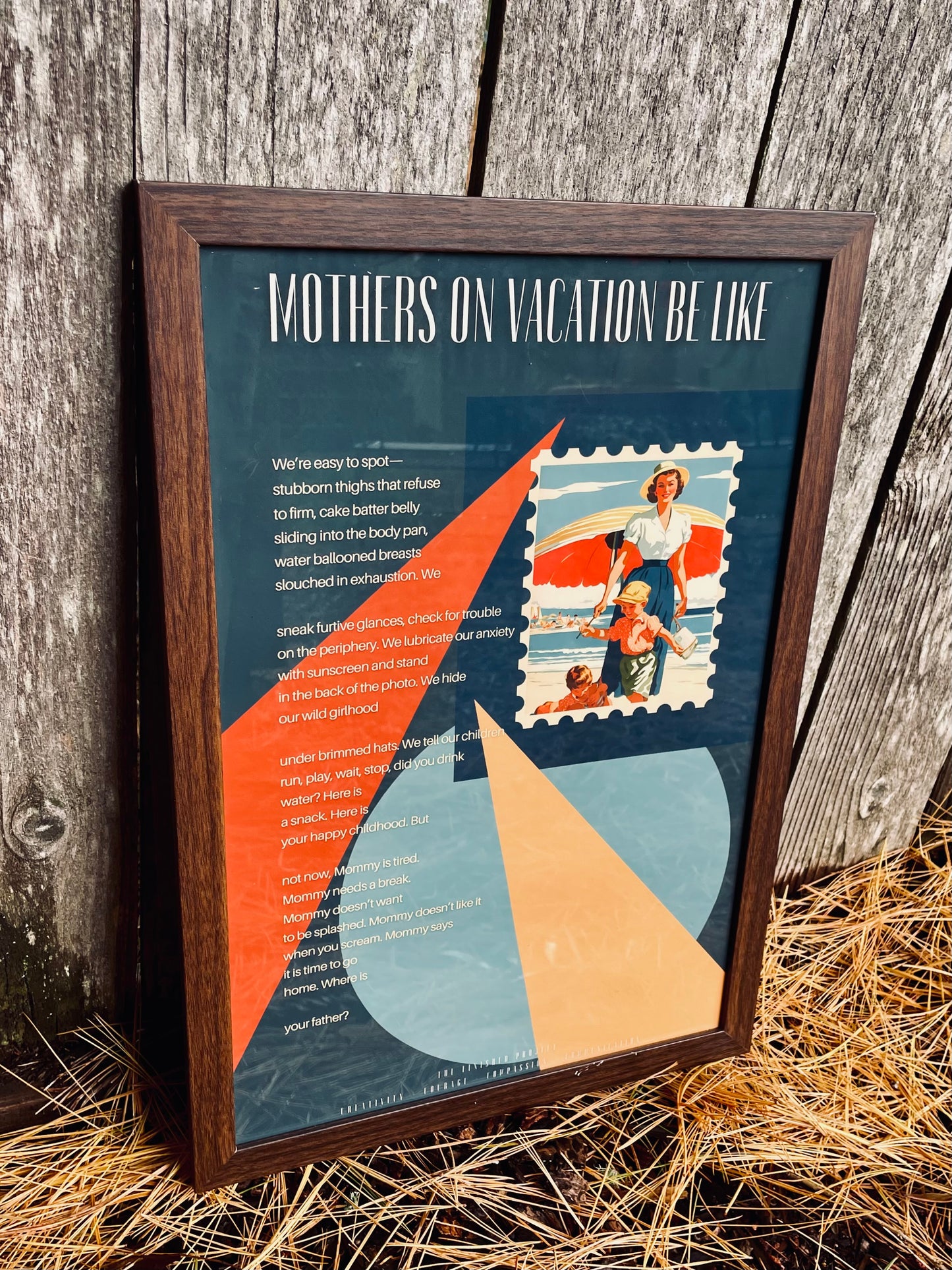 Mothers on Vacation Be Like Poetry + Art Poster