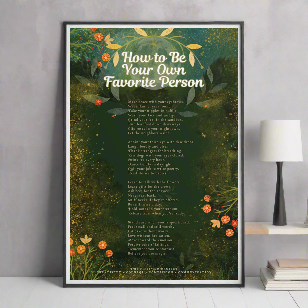How to Be Your Own Favorite Person Poetry + Art Poster