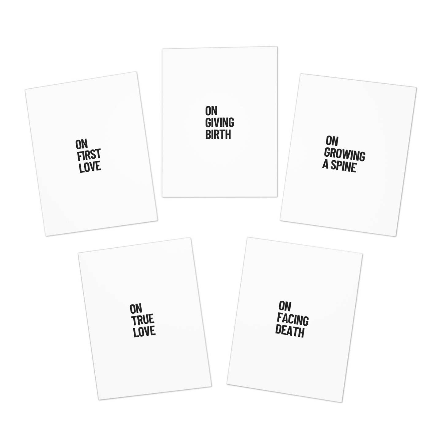 On One Correspondence Cards (5-Pack)