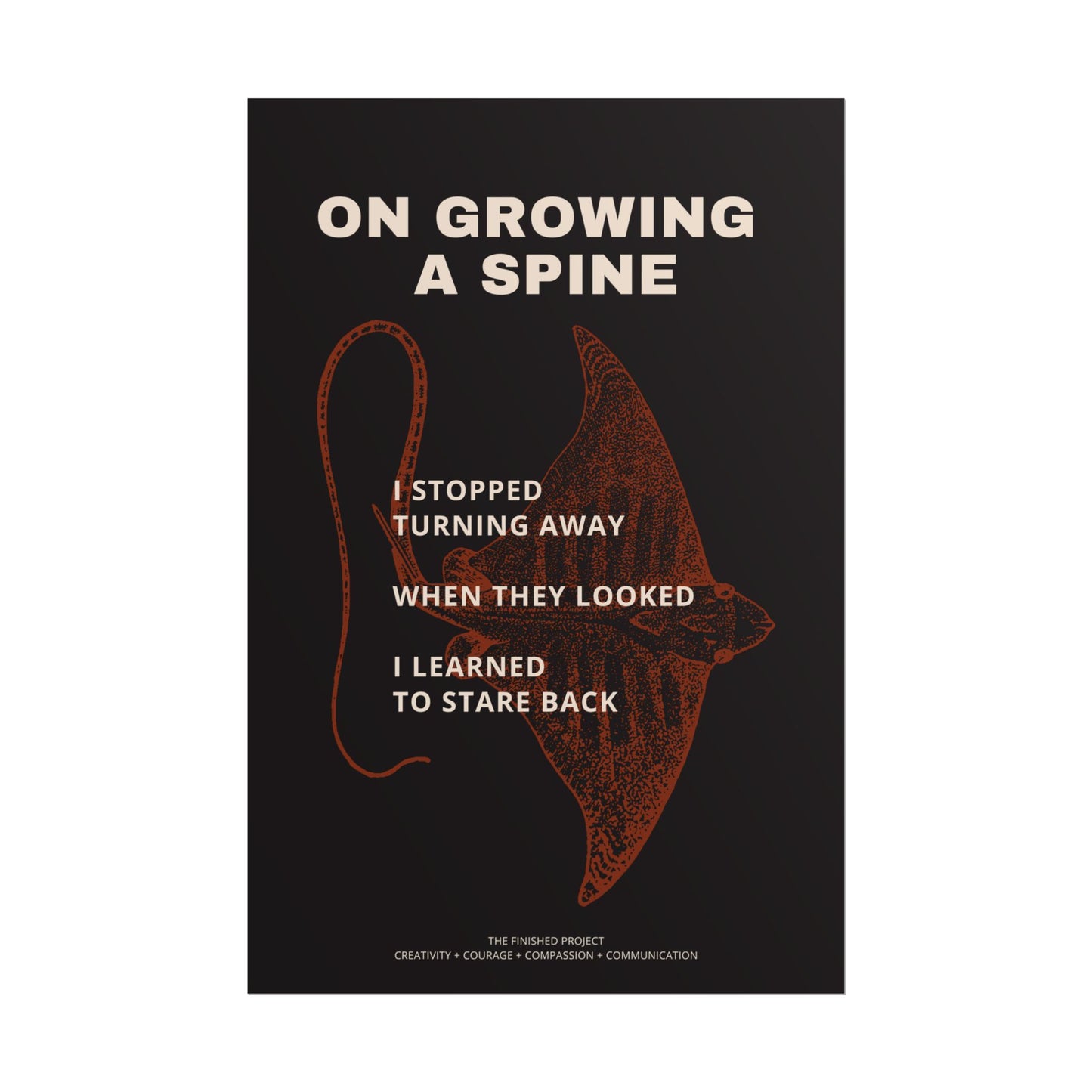 On Growing a Spine Poetry + Art Poster