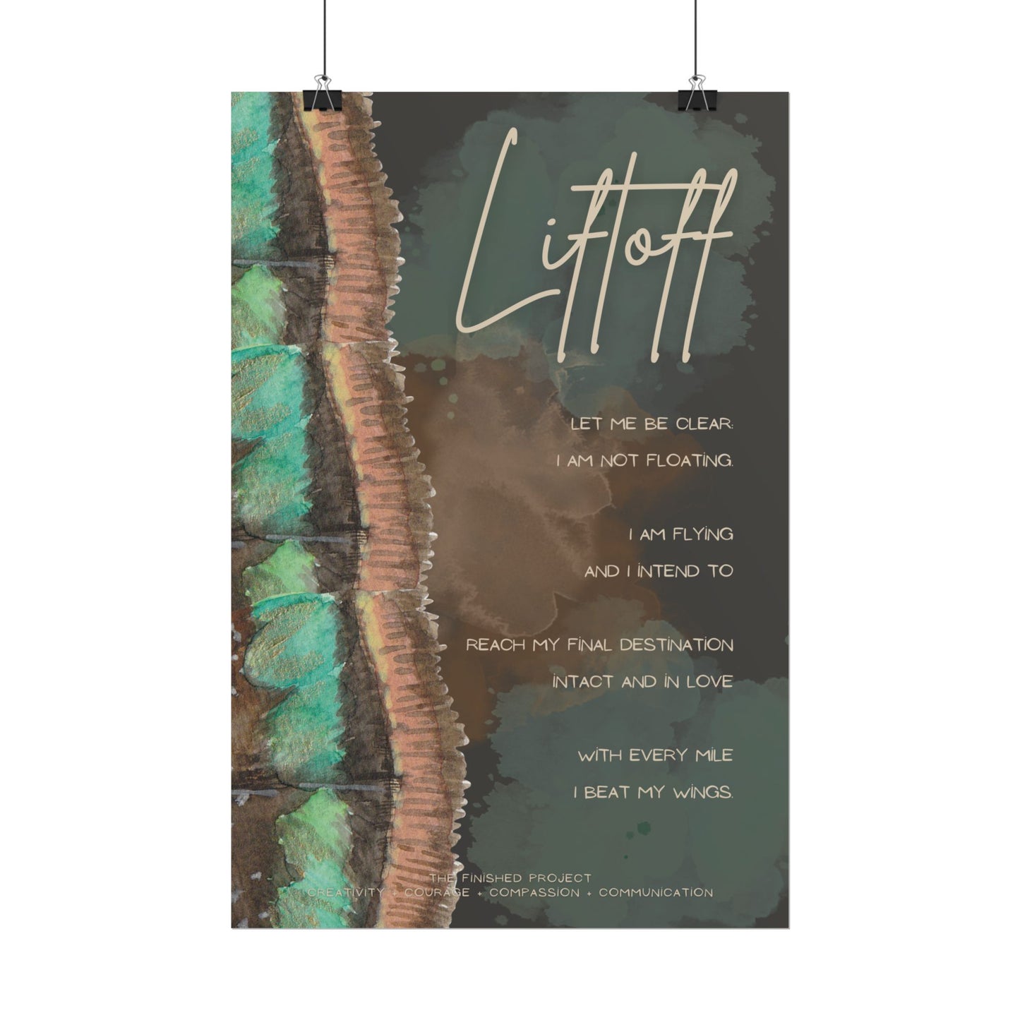 "Liftoff" Poetry Poster - Vertical Matte Art Print, 24x36 or 12x18 | The Finished Project