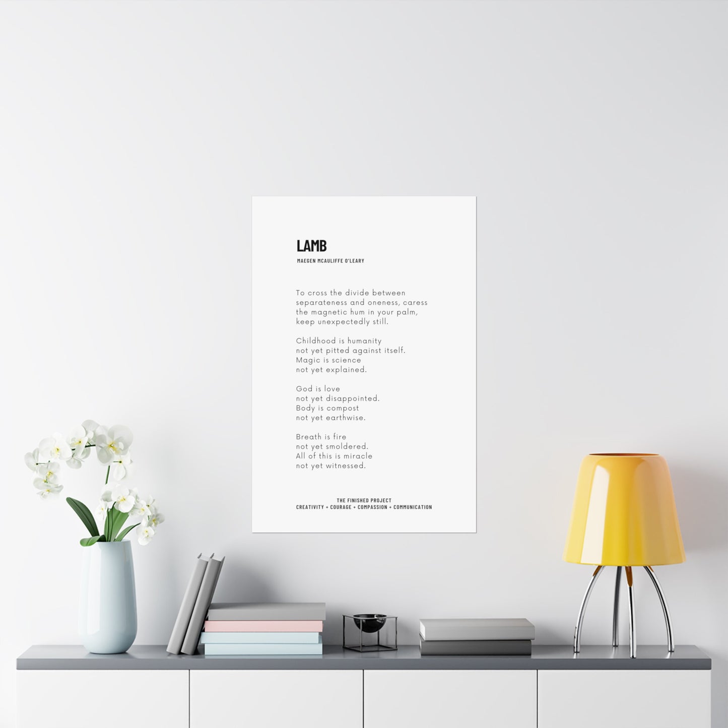 Lamb 24x36” Vertical Poetry Poster