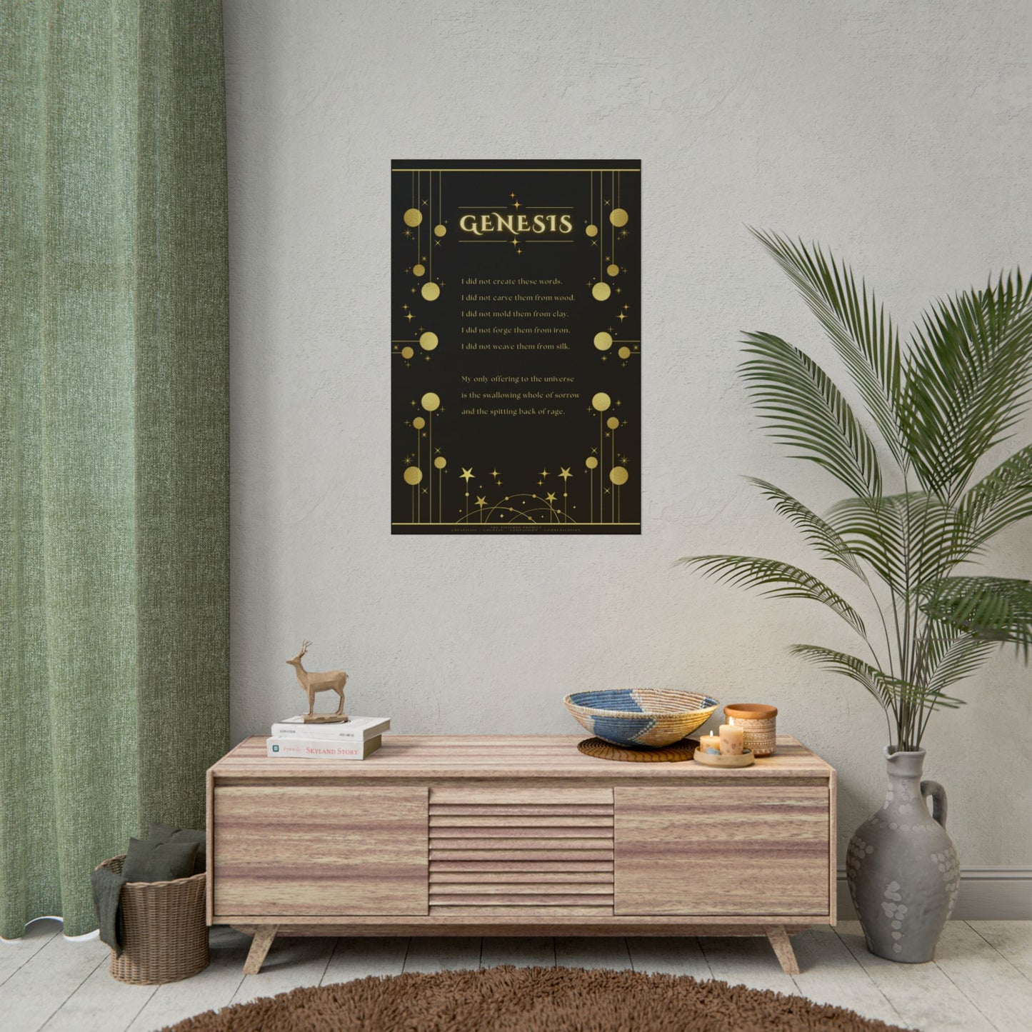 "Genesis" Poetry Poster - Vertical Matte Art Print, 24x36 or 12x18 | The Finished Project