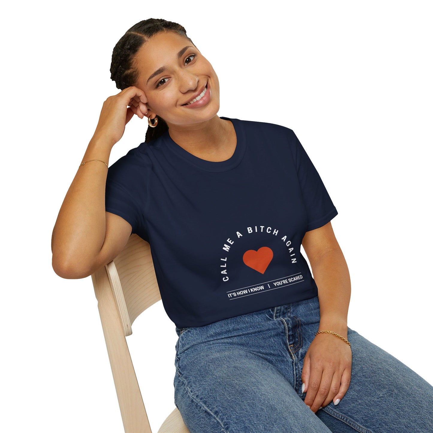 "Call Me a Bitch Again" Short Sleeve Cotton Poetry T-Shirt - Unisex, Sizes S-5XL, Multiple Colors | The Finished Project