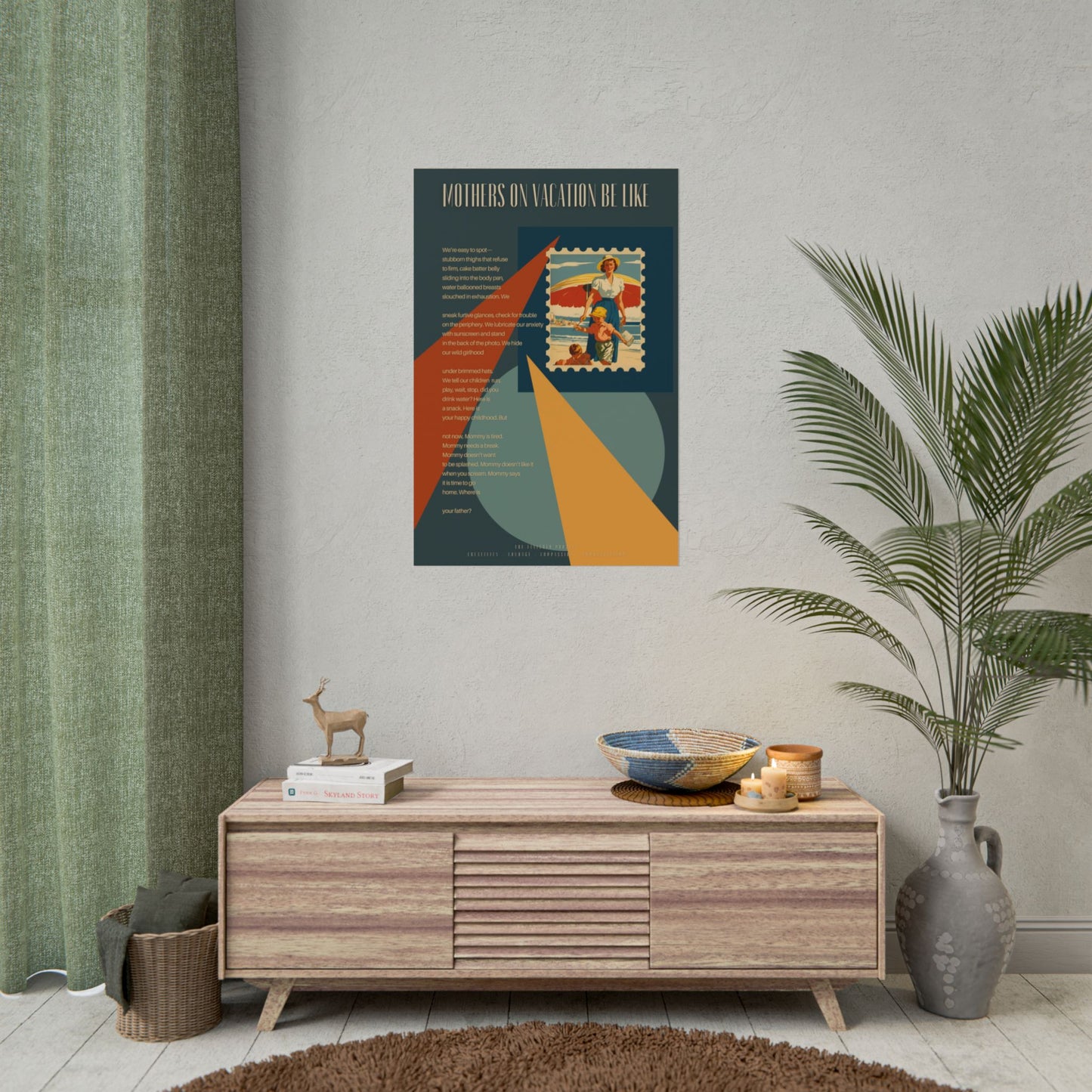 "Mothers on Vacation Be Like" Poetry Poster - Vertical Matte Art Print, 24x36 or 12x18 | The Finished Project