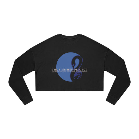 The Finished Project Logo Cropped Crewneck Sweatshirt — Cotton/Poly Blend, Sizes S-XL | The Finished Project