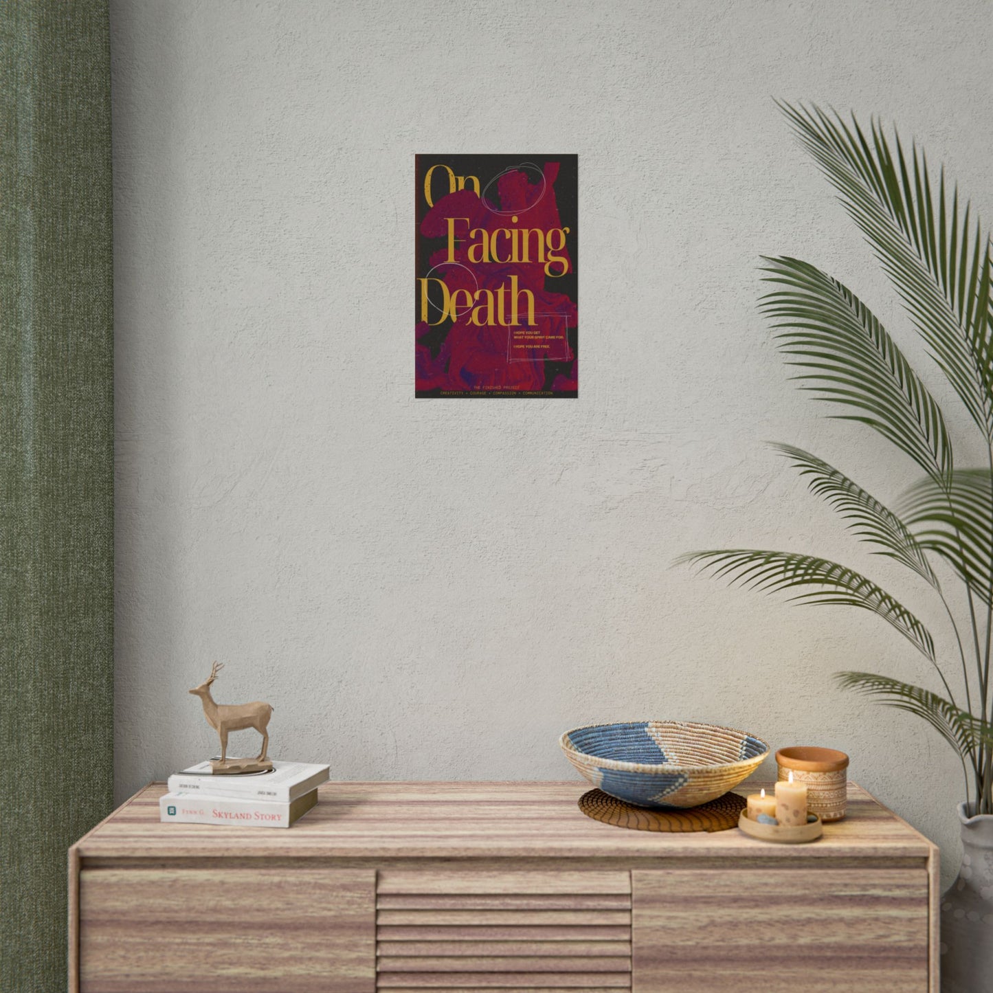 "On Facing Death" Poetry Poster - Vertical Matte Art Print, 24x36 or 12x18 | The Finished Project