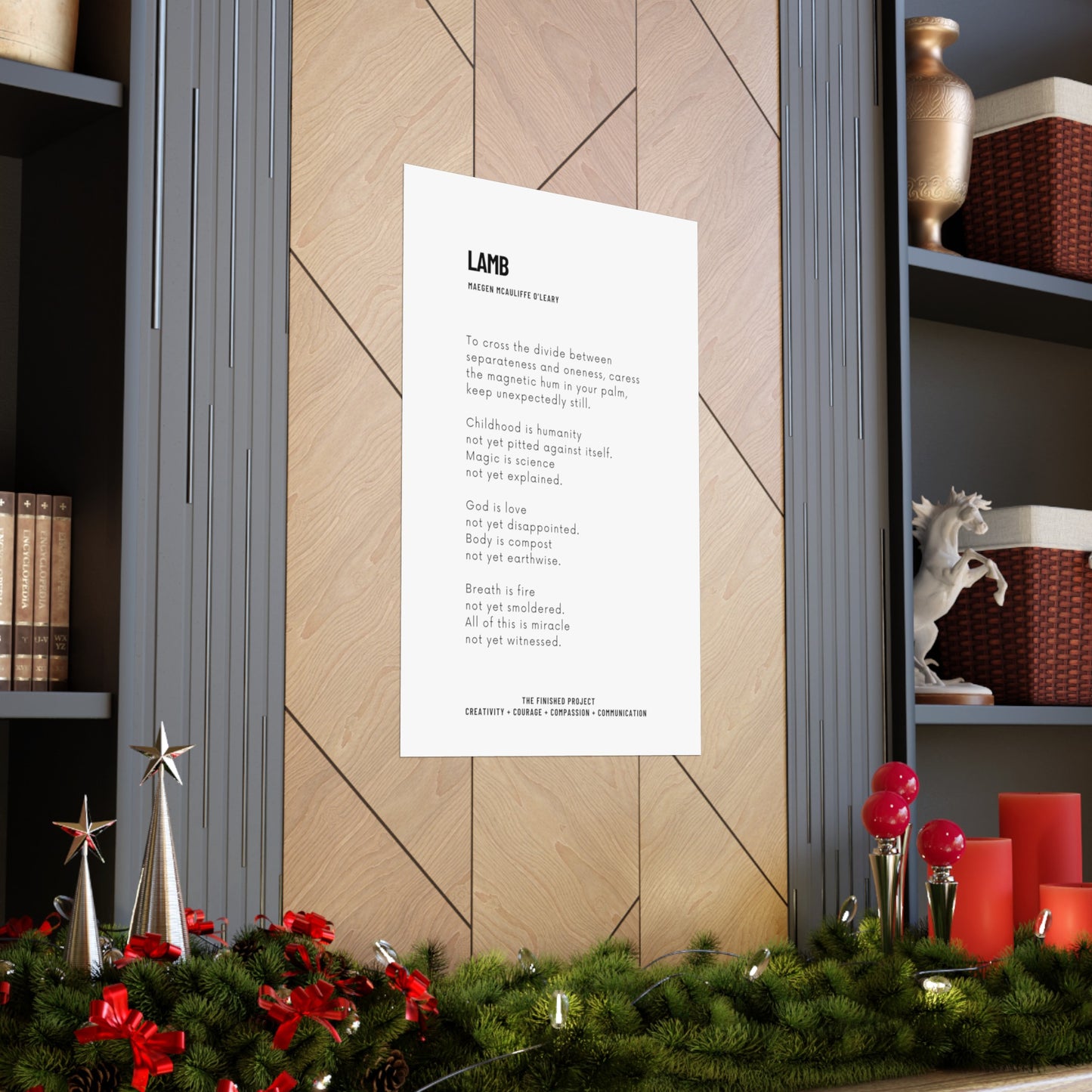 Lamb 24x36” Vertical Poetry Poster