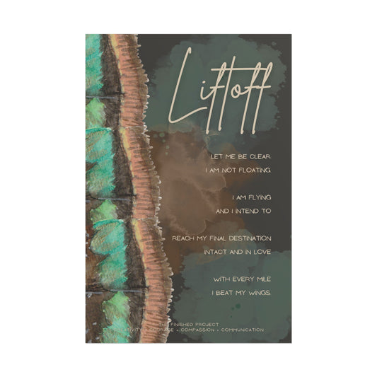 "Liftoff" Poetry Poster - Vertical Matte Art Print, 24x36 or 12x18 | The Finished Project