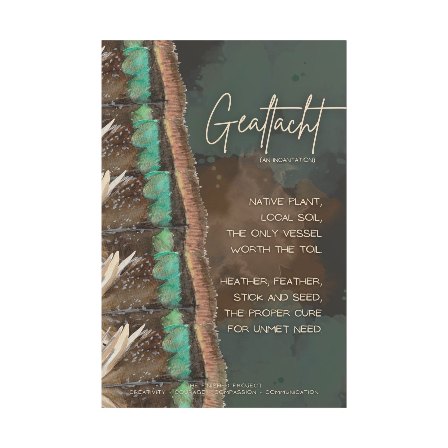 Gealtacht (an incantation) Poetry + Art Poster