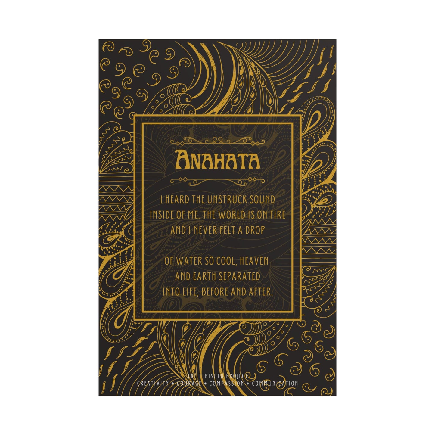 "Anahata" Poetry Poster - Vertical Matte Art Print, Multiple Sizes | The Finished Project