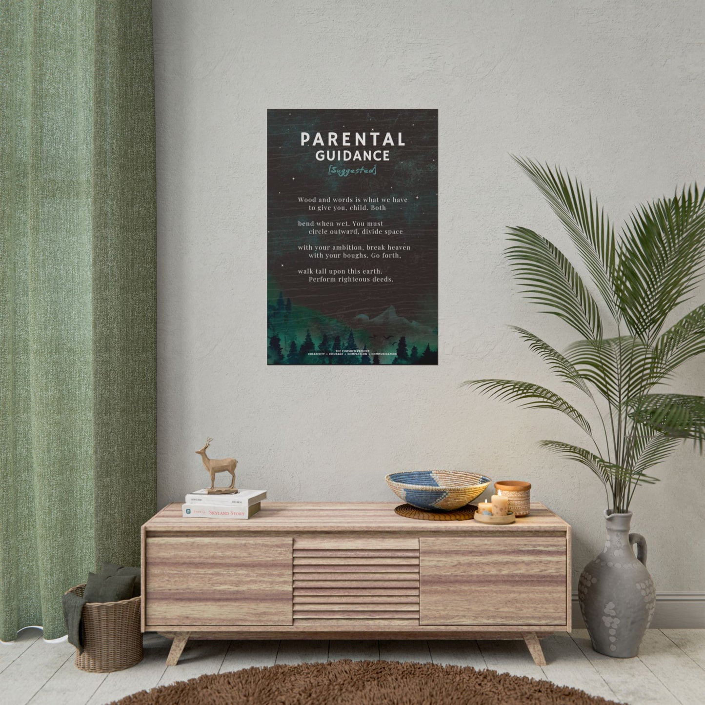 "Parental Guidance [Suggested]" Poetry Poster - Vertical Matte Art Print, 24x36 or 12x18 | The Finished Project