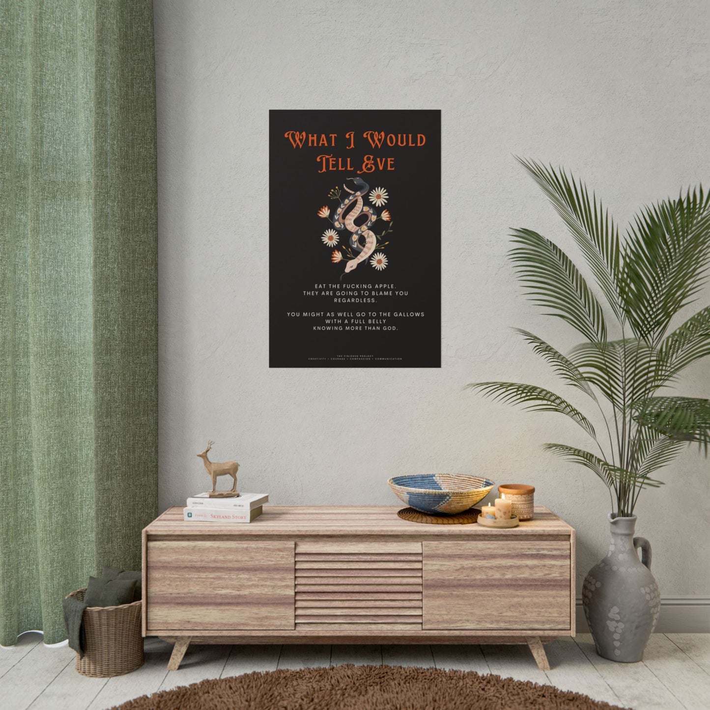 "What I Would Tell Eve" Poetry Poster - Vertical Matte Art Print, 24x36 or 12x18 | The Finished Project