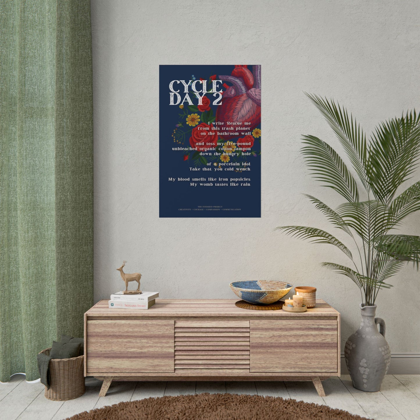 "Cycle, Day 2" Poetry Poster - Vertical Matte Art Print, 24x36 or 12x18 | The Finished Project