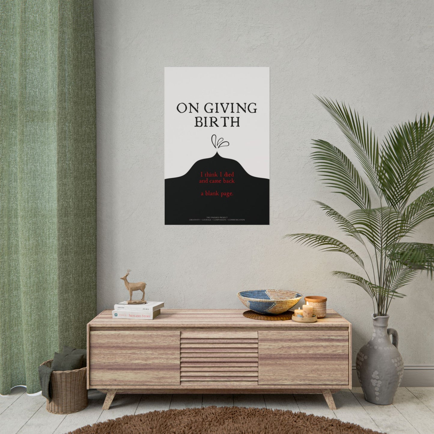 "On Giving Birth" Poetry Poster - Vertical Matte Art Print, 24x36 or 12x18 | The Finished Project