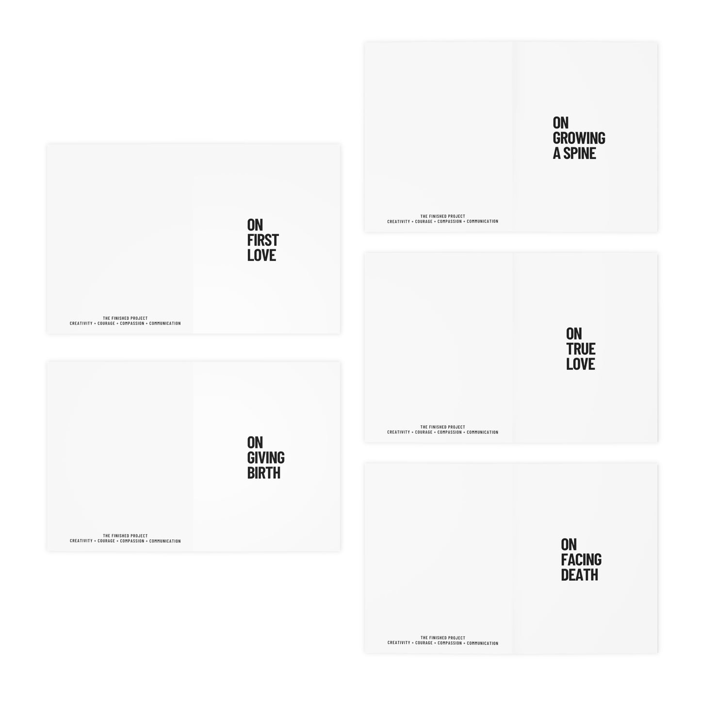 On One Correspondence Cards (5-Pack)