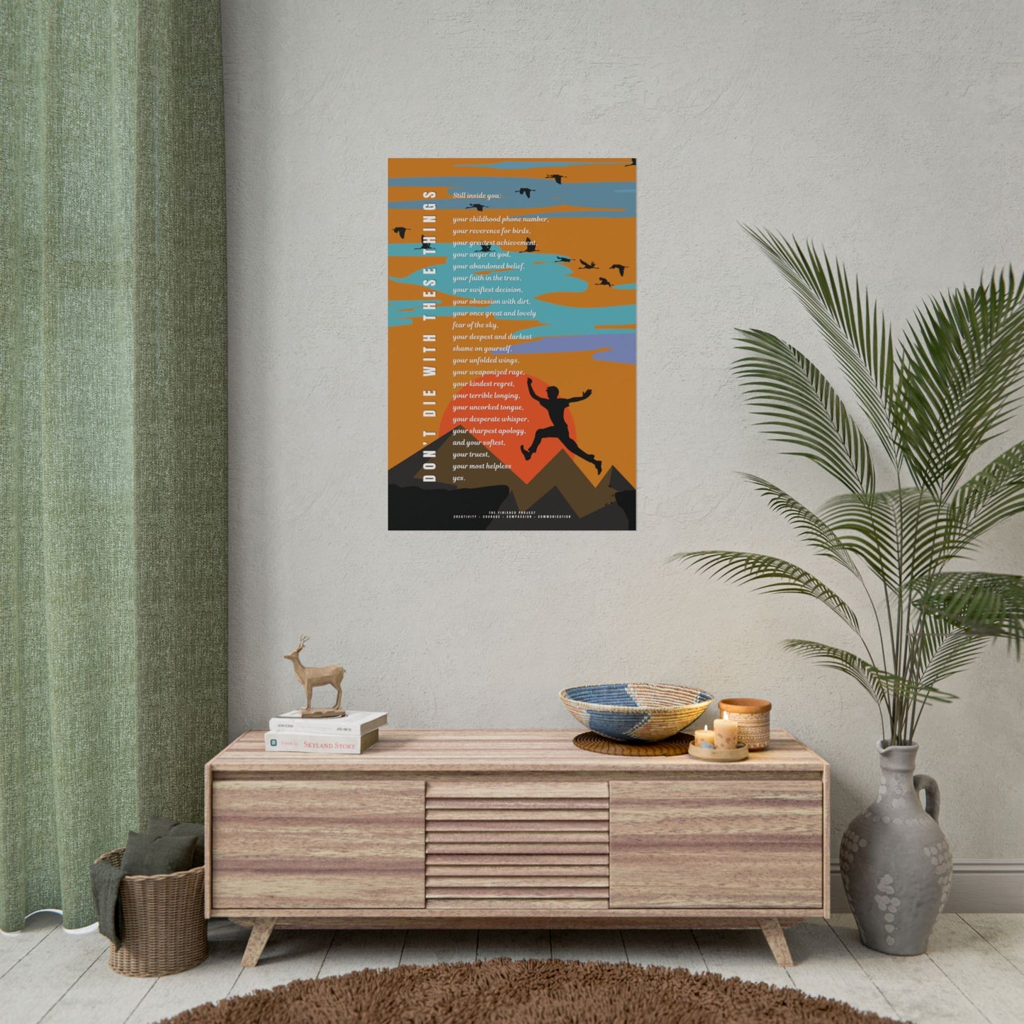 Don’t Die with These Things Poetry + Art Poster