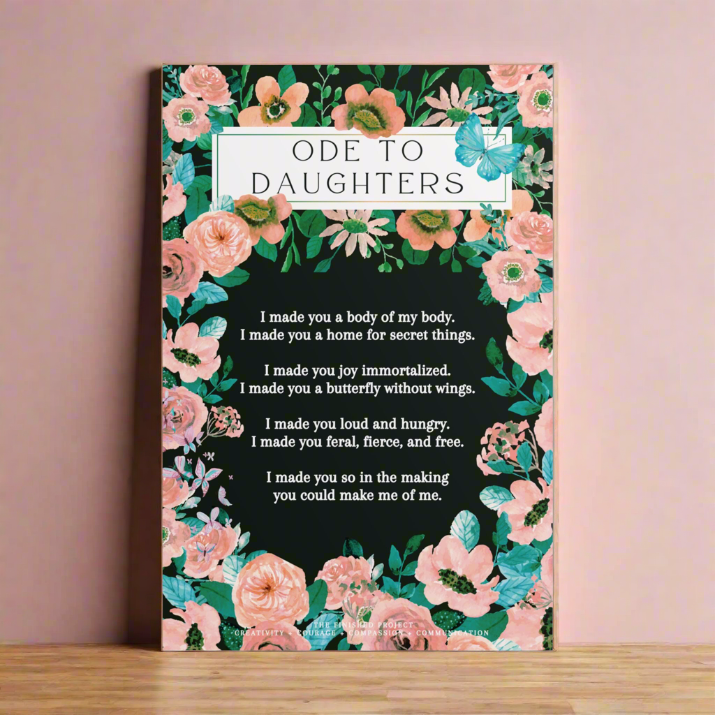 Ode to Daughters Poetry + Art Poster
