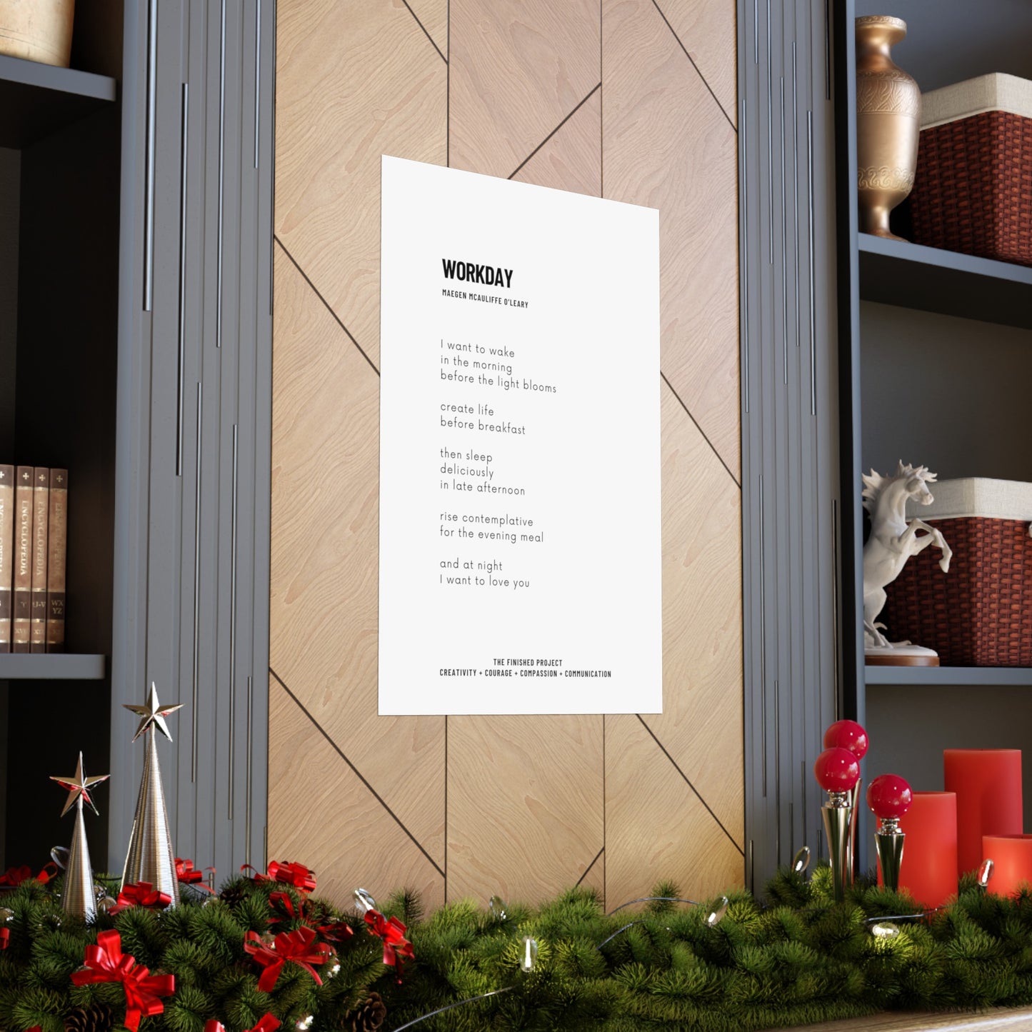 Workday 24x36” Vertical Poetry Poster