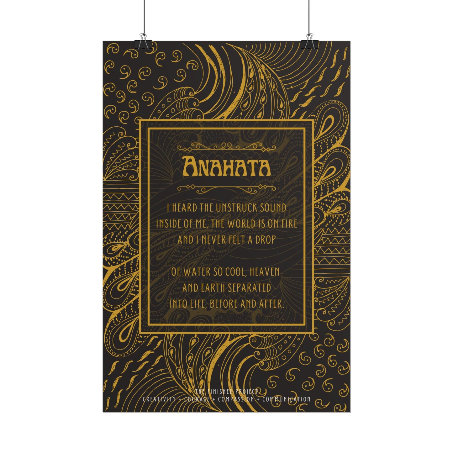 "Anahata" Poetry Poster - Vertical Matte Art Print, Multiple Sizes | The Finished Project