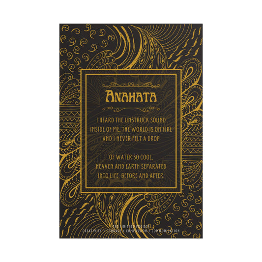 "Anahata" Poetry Poster - Vertical Matte Art Print, 24x36 or 12x18 | The Finished Project